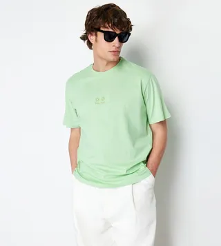 Embroidered Crew Neck T-Shirt