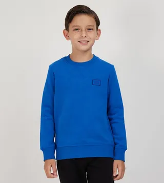 Logo Badge Detail Long Sleeves Sweatshirt