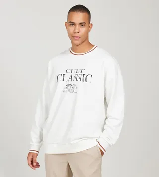 Printed Crew Neck Sweatshirt