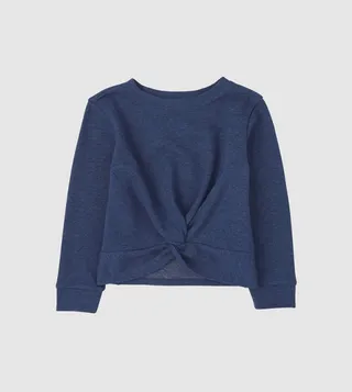 Solid Twist Front Shirt