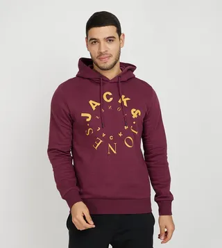 Logo Printed Long Sleeves Hoodie