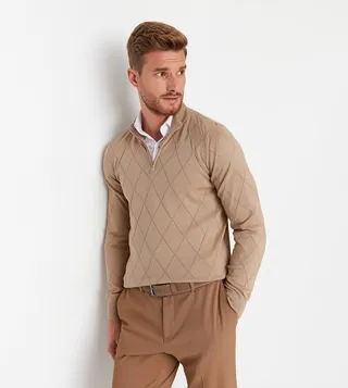 Slim Fit Turtleneck Knitwear Sweater
