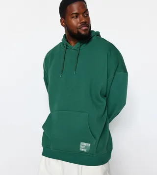 Badge Detail Long Sleeves Hoodie