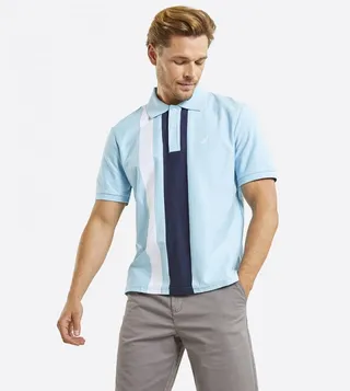 Color Block Short Sleeves Polo T-Shirt