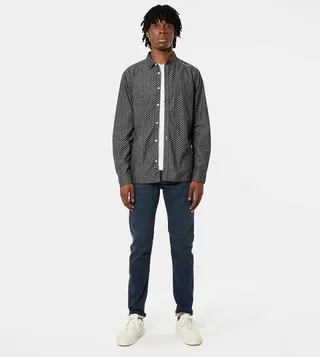 All Over Print Button-Down Collar Organic Cotton Shirt