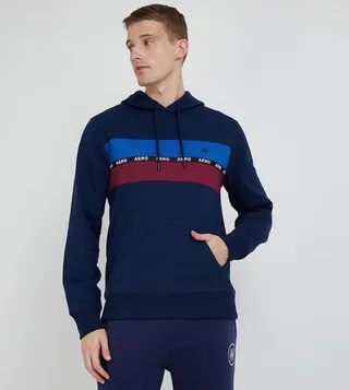 Aero Men's Logo Embroidered Hoodie