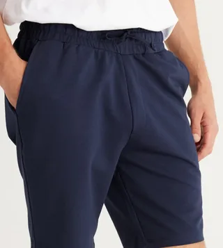 Solid Drawstring Waist Shorts