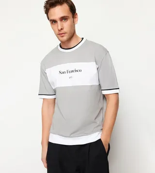 Color Block Short Sleeves T-Shirt