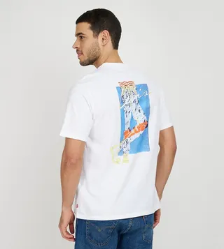 Back Printed Relaxed Fit Short SleevesT-Shirt