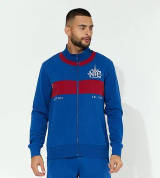Aero Guys Color Block Jacket With Front Zipper