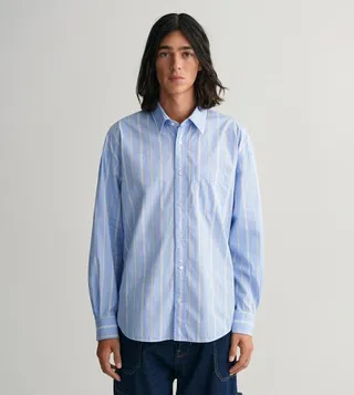 Striped Oversized Poplin Shirt