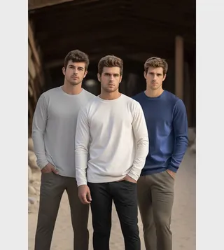 3-Pack Solid Long Sleeves T-Shirts