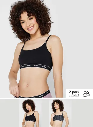 2 Pack Logo Bralette