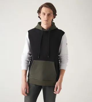 Color Block Long Sleeves Hoodie