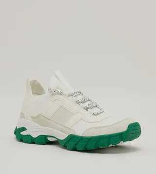 Knitted Lace-Up Sneakers