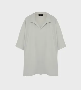 Ribbed Short Sleeves Polo T-Shirt