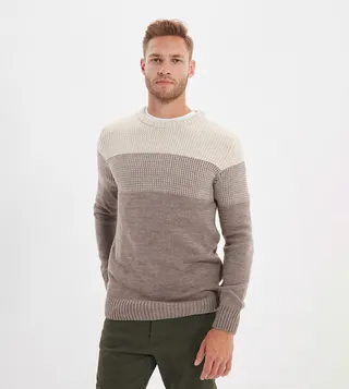 Slim Fit Block Sweater