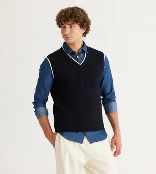 Knitted V-Neck Sweater Vest