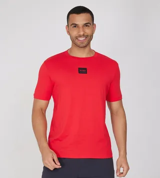 Badge Logo Short Sleeves Casual T-Shirt