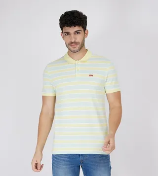 Striped Short Sleeves Polo T-Shirt