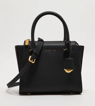Textured Trapeze Tote Bag