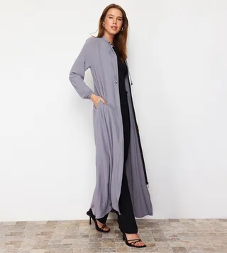 Solid Long Sleeves Abaya