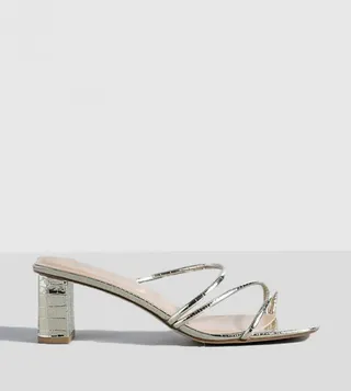 Wide Fit Strappy Low Block Heel Sandals