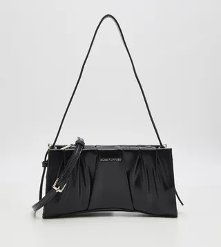 Logo Detail Ruched Shoulder Bag