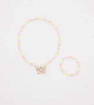 Pack of 2 Butterfly Bead Jewellery Set