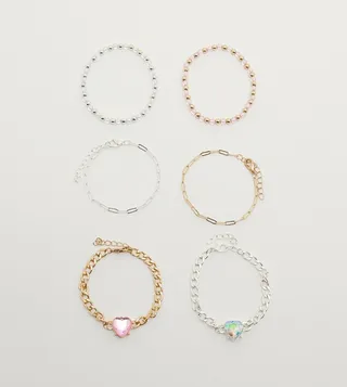 6-Pack Mix Metal Bracelets