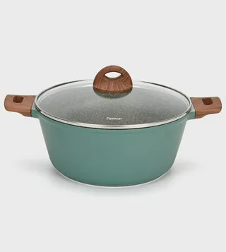 Glass Lid Firenze Series Stockpot with Greblon C2 Coating Induction Bottom, 28x12.5cm
