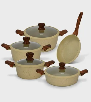 9 Piece Cookware Set RADIANT with Aluminum and Non-stick Coating