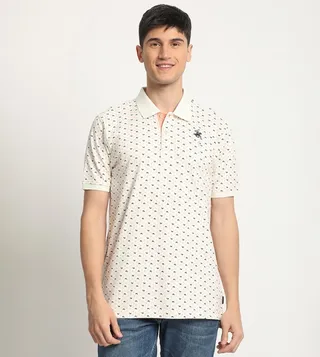Printed Logo Detail Polo T-Shirt