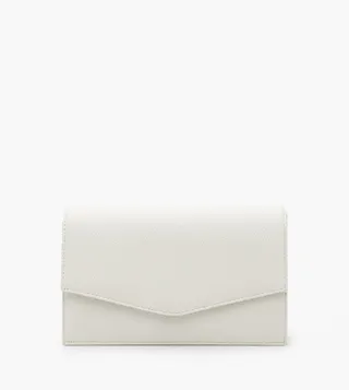 Grainy PU Envelope Clutch Bag and Chain
