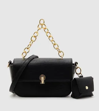 POP STAR Chain Sling Crossbody Bag with Pouch
