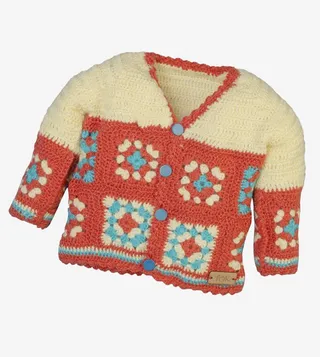 Sweater With Cap And Booties - Light Brown