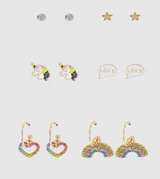 Pack of 6 Rainbow Earrings Set