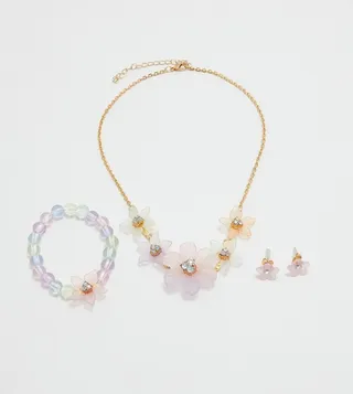 3 Piece Flower Jewelry Set