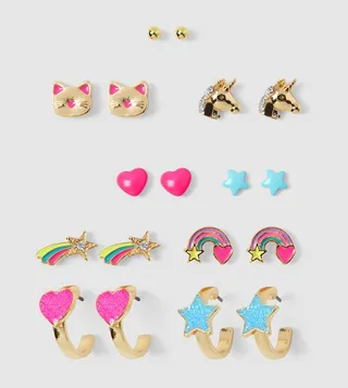 Pack of 5 Girl's Rainbow Earrings
