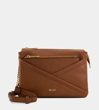 DALLIANCE Textured Logo Detail Shoulder Bag
