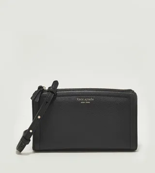 Textured Zip Closure Crossbody Bag