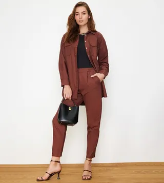 Pocket Detail Long Sleeves Shirt and Trouser Set