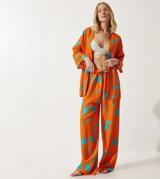 Patterned Long Sleeves Co-Ord Set