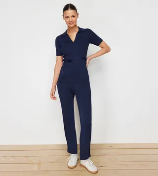 Ribbed Collared Co-Ord Set
