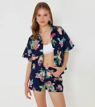 Patterned Short Sleeves Co-Ord Set