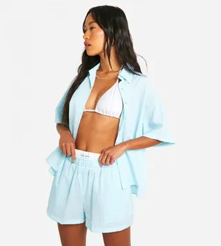 Dsgn Studio Striped Shirt & Short Beach Co-Ord Set