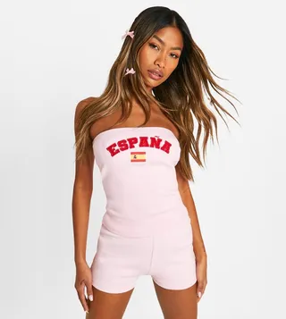 Espana Bandeau Top and Booty Short Set