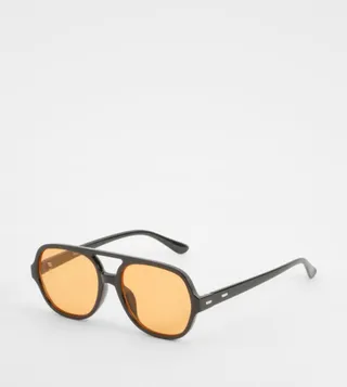 Thick Frame Aviator Sunglasses