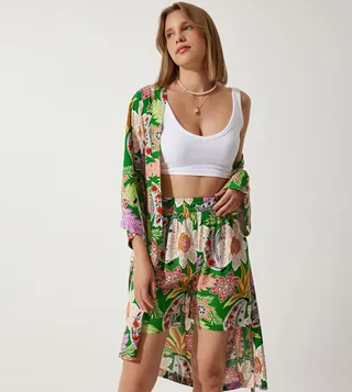 Floral Printed Shorts Co-Ord Set