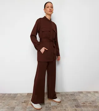 Solid Belt Detail Top- Bottom Set